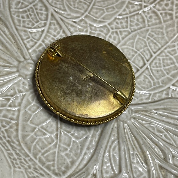 Vintage Italian, Micro Mosaic Floral Brooch. Handcrafted Millefiori Pin, Italy - Picture 4 of 6